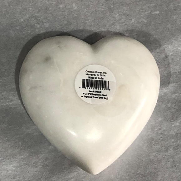 Soapstone Heart Engraved with "LOVE" - Picture 4 of 6
